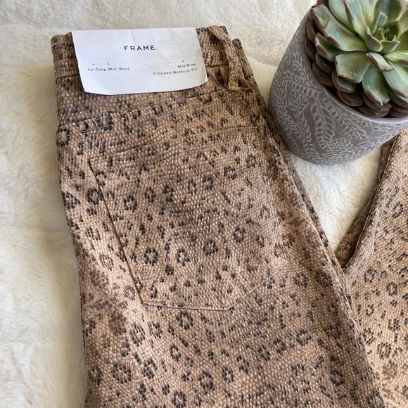 Frame Le Crop Mini Boot Snake Mid Rise Size 25 - Picture 5 of 13